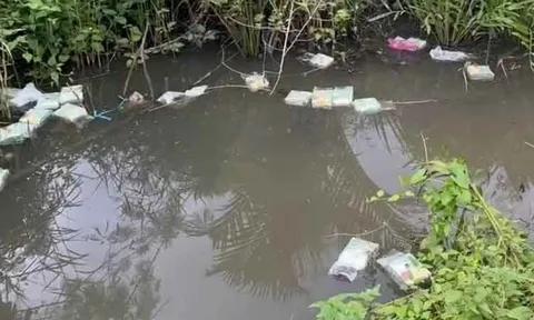 Dân làng sững sờ khi thấy hàng chục gói nilon nổi lềnh bềnh giữa dòng nước, bàng hoàng phát hiện thứ được giấu kín bên trong