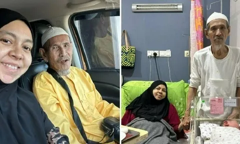 Cụ ông 80 tuổi vỡ òa hạnh phúc khi vợ trẻ kém 38 tuổi bất ngờ mang thai và sinh bé gái đầu lòng