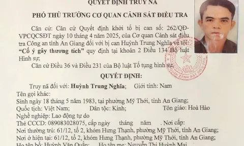 Truy nã Huỳnh Trung Nghĩa