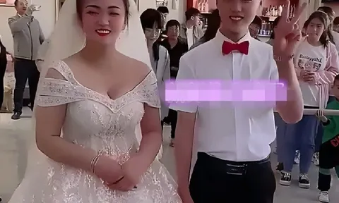 “Chú rể như học sinh cấp 3” cưới nữ giám đốc 36 tuổi, khi cô dâu bước ra ai cũng trầm trồ