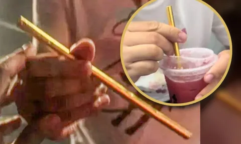 Nghiện trà sữa, người đàn ông "thửa" riêng 1 chiếc ống hút vàng trị giá hơn 350 triệu đồng rồi làm rơi mất giữa đường