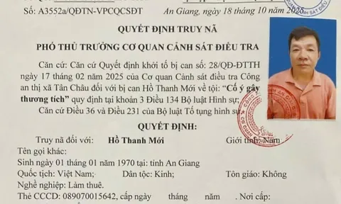 Truy nã Hồ Thanh Mới