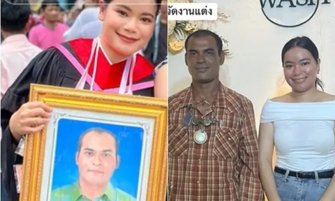 Cô dâu bật khóc trong ngày cưới khi gặp người lạ giống hệt người cha quá cố