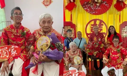 Cụ bà 91 tuổi mới có lần đầu làm cô dâu, kết hôn với chồng 67 tuổi: Câu chuyện tình ở viện dưỡng lão khiến nhiều người lặng đi vì xúc động