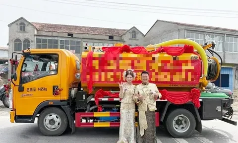 Bỏ qua xe hoa sang trọng, chú rể dùng 9 xe hút bể phốt rước dâu và câu chuyện phía sau khiến ai cũng bất ngờ