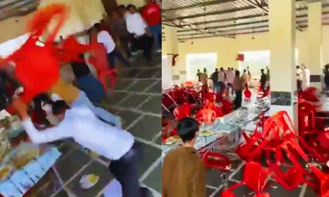 Clip: Chỉ vì thiếu vài chiếc đùi gà, cả đám cưới bỗng hóa “chiến trường” với khung cảnh hỗn loạn