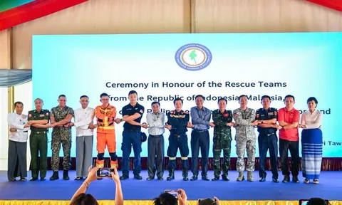Tri ân các đoàn cứu trợ quốc tế giúp nhân dân Myanmar