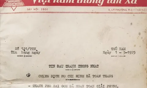 Bản tin chiến thắng đầu tiên phát đi từ Việt Nam Thông tấn xã