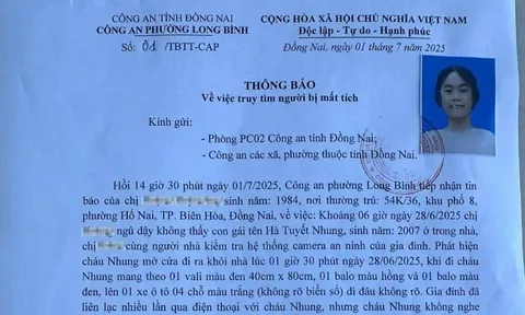 Thiếu nữ 18 tuổi mất tích nhiều ngày ở Đồng Nai: Camera ghi cảnh "mờ ám" lúc 1h sáng