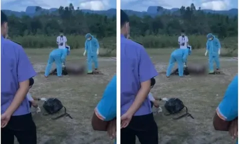 Vụ thi thể nam giới lưng đeo ba lô chứa tảng đá 20kg: Ai vừa đến hiện trường nhận dạng?