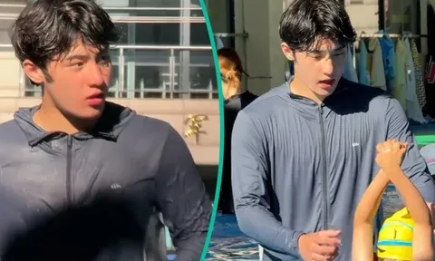 HLV bơi lội trẻ gây sốt vì quá điển trai, phụ huynh xếp hàng dài chỉ để ngắm nhìn