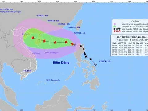 Tin tức mới nhất cơn bão số 3- bão Yagi: Dự báo mạnh lên, giật cấp 17