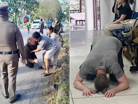 Du khách người Mỹ liên tiếp dập đầu xin lỗi cả gia đình, câu chuyện phía sau đẫm lệ