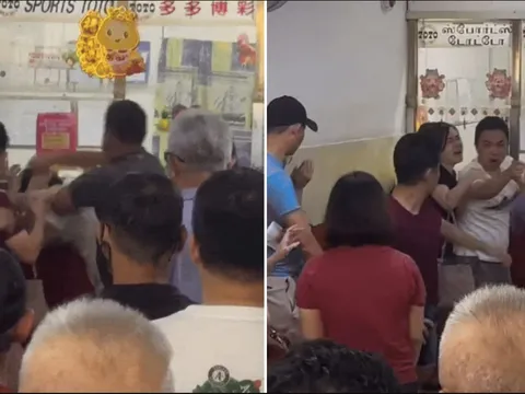 Clip: Cuộc ẩu đả ở cửa hàng xổ số vì người đàn ông không xếp hàng