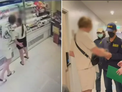 Clip: Sàm sỡ phụ nữ tại cửa hàng ở Thái Lan, du khách người Ba Lan bị bắt