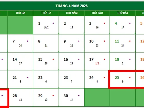 Bộ Nội vụ chính thức thông tin về hoán đổi để nghỉ 9 ngày liên tiếp dịp Giỗ Tổ Hùng Vương, 30/4 và 1/5
