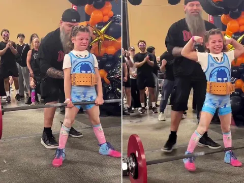 Mới 9 tuổi nhưng có thể nâng tạ gấp 3 lần trọng lượng cơ thể, cô bé khiến nhiều người không khỏi bất ngờ