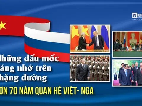 Những dấu mốc đáng nhớ trên chặng đường hơn 70 năm quan hệ Việt - Nga