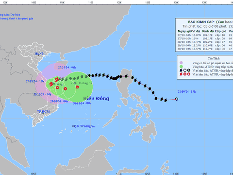 Tin mới nhất về cơn bão Trà Mi 27/10: Giật cấp 12, mưa lớn tại các vùng bị ảnh hưởng