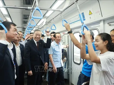 Tổng Bí thư Tô Lâm trải nghiệm thực tế Tuyến Metro số 1 (Bến Thành-Suối Tiên)