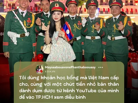 Nữ phóng viên người Lào tác nghiệp lễ diễu binh A80: "Ở Việt Nam tôi tìm thấy sự gần gũi, tình cảm gắn bó như gia đình"