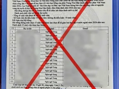 Cảnh báo hình thức lừa đảo chiếm đoạt tài sản qua thông tin tuyển sinh, học bổng du học “Trung Hoa Dân quốc” năm 2026