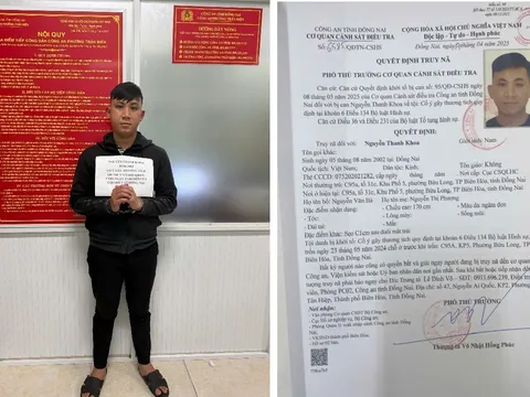Bắt giữ đối tượng truy nã Nguyễn Thanh Khoa