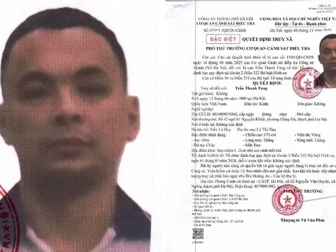 Truy nã Trần Thanh Tùng, sinh năm 1989
