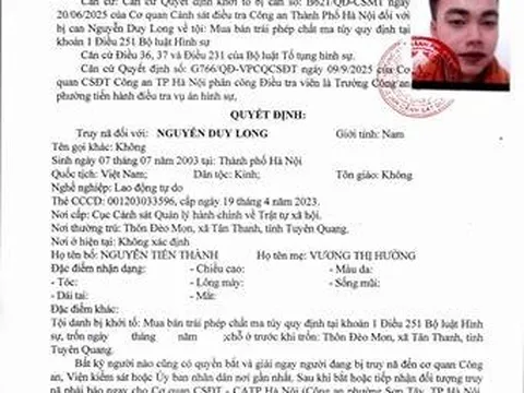 Truy nã Nguyễn Duy Long