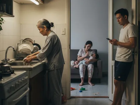 Mẹ chồng 62 tuổi lúi húi dưới bếp và tấm "thẻ bài" mang tên con nhỏ của nàng dâu