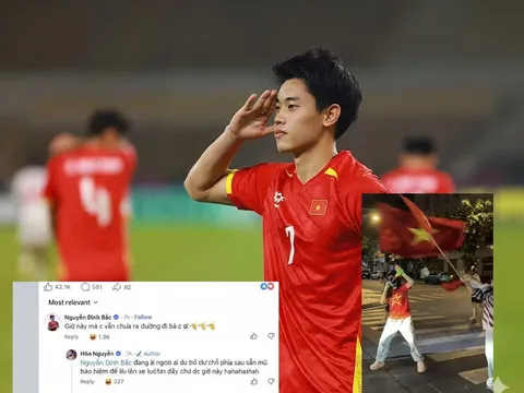 Vừa thắng Hàn Quốc, Đình Bắc U23 lập tức bình luận trên facebook single mom nổi tiếng rủ đi bão