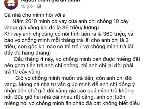 Vay vàng nhưng chỉ trả tiền gốc: Pháp luật quy định thế nào?