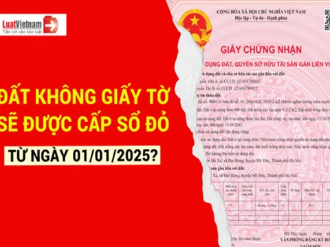 Những loại đất không giấy tờ nào sẽ được cấp sổ đỏ từ 1/1/2025?