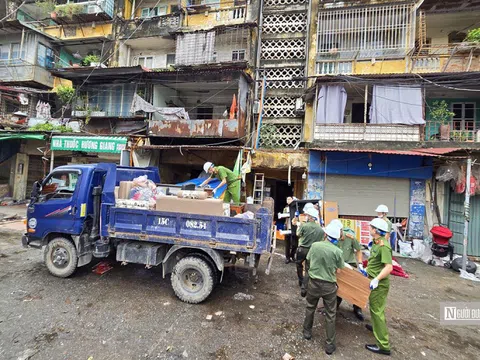 Hải Phòng: Hoàn thành di chuyển tài sản khỏi 2 tòa chung cư bị nghiêng