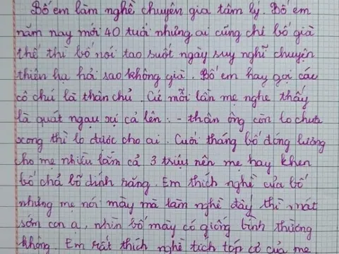 Bài văn tả bố làm chuyên gia tâm lý của học sinh lớp 4 khiến ai đọc cũng cười ná thở
