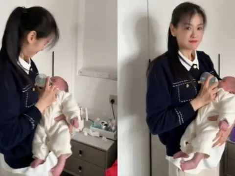 Ngất ngây trước nhan sắc "trời ban" như gái đôi mươi của bà ngoại 39 tuổi, bế cháu mà tưởng bế con