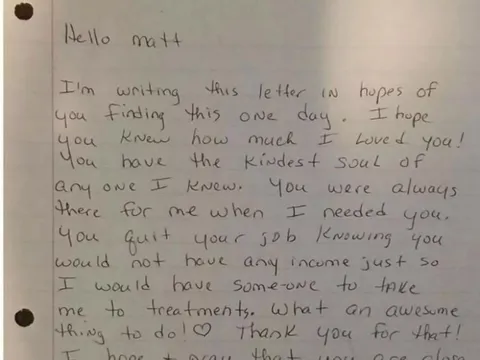 Những dòng đẫm nước mắt của người mẹ mắc ung thư gửi con trai khiến nhiều người xót xa