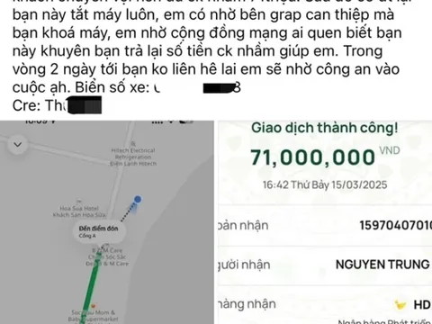Vụ 71.000 đồng chuyển nhầm 71 triệu: Vì sao tài xế Grab đòi khách hàng bồi thường?