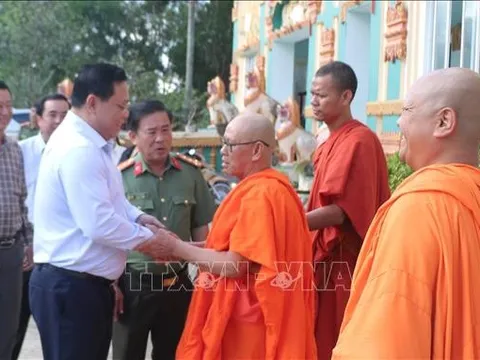 Nhiều địa phương Nam Bộ tổ chức chúc Tết Chôl Chnăm Thmây đồng bào Khmer