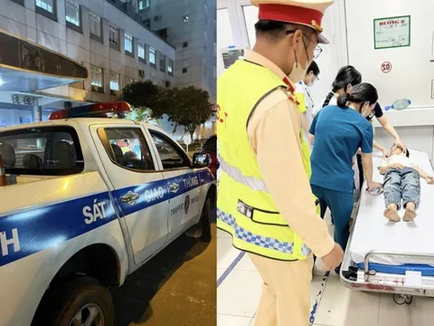 CSGT hỗ trợ đưa bé trai có dấu hiệu ngưng thở tới bệnh viện