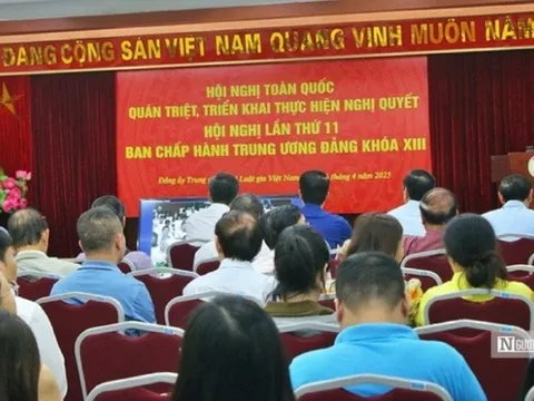 Đảng bộ Hội Luật gia Việt Nam tham dự trực tuyến Hội nghị toàn quốc quán triệt, triển khai thực hiện Nghị quyết Hội nghị Trung ương 11