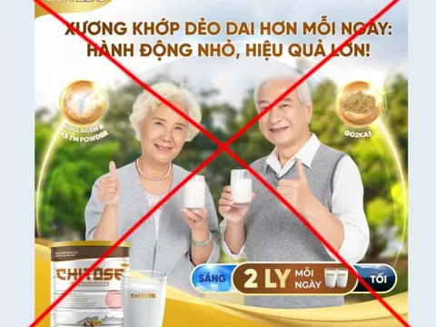 Thực phẩm bổ sung Chitose quảng cáo thổi phồng công dụng