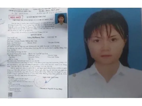 Truy nã đặc biệt đối tượng Hoàng Thị Phương Thảo