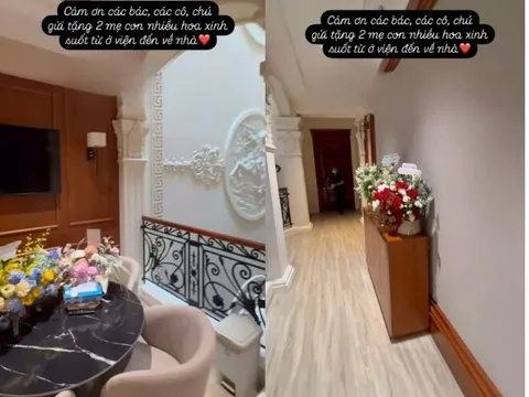 MC Mai Ngọc bế quý tử đầu lòng về biệt thự chung với thiếu gia Bắc Giang, sau sinh 5 ngày đã lấy lại dáng