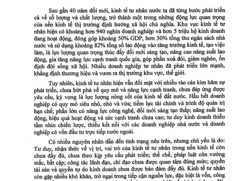 Toàn văn Nghị quyết số 68-NQ/TW về phát triển kinh tế tư nhân