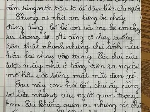 Cậu bé tiểu học viết văn nói về ước mơ làm lính cứu hoả, vừa đọc cõi mạng cười té ghế nhưng cái kết gây xúc động