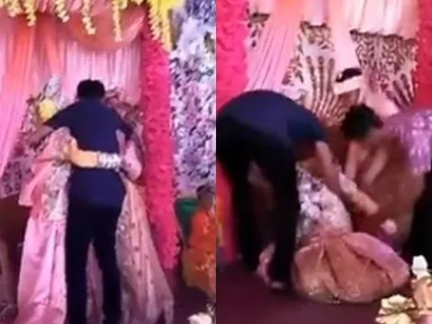 Lộ nguyên nhân bất ngờ khiến cô dâu bật khóc nức nở trong vòng tay bạn trai cũ trước mặt chú rể