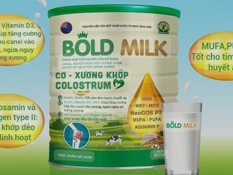 TP.HCM: Phát hiện 1 nhà thuốc ở quận Bình Thạnh kinh doanh sữa giả Bold Milk cơ xương khớp Clostrum