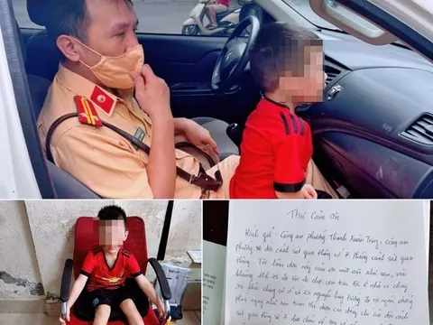 CSGT Hà Nội kịp thời giúp bé trai đi lạc giữa phố đông: Chia sẻ thót tim của người mẹ