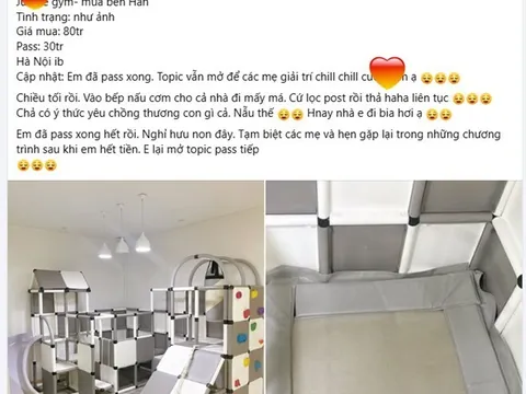Mẹ Hà Nội rao bán đồ chơi 80 triệu của con không dùng nữa, nhìn giá thanh lý hội chị em tranh cãi xôn xao